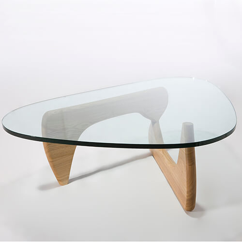 Triangle Isamu Noguchi Glass Coffee Table